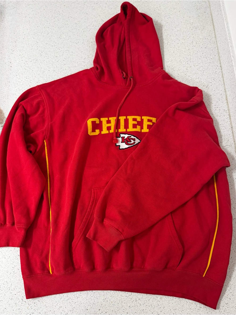 Kansas City Chiefs Red Hoodie Mens XL NFL Football Vintage Y2K Embroidered